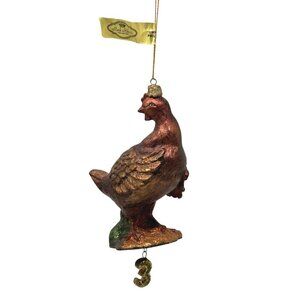 Mark Roberts Three French Hens Ornament 12 Days of Christmas Glittered Bird